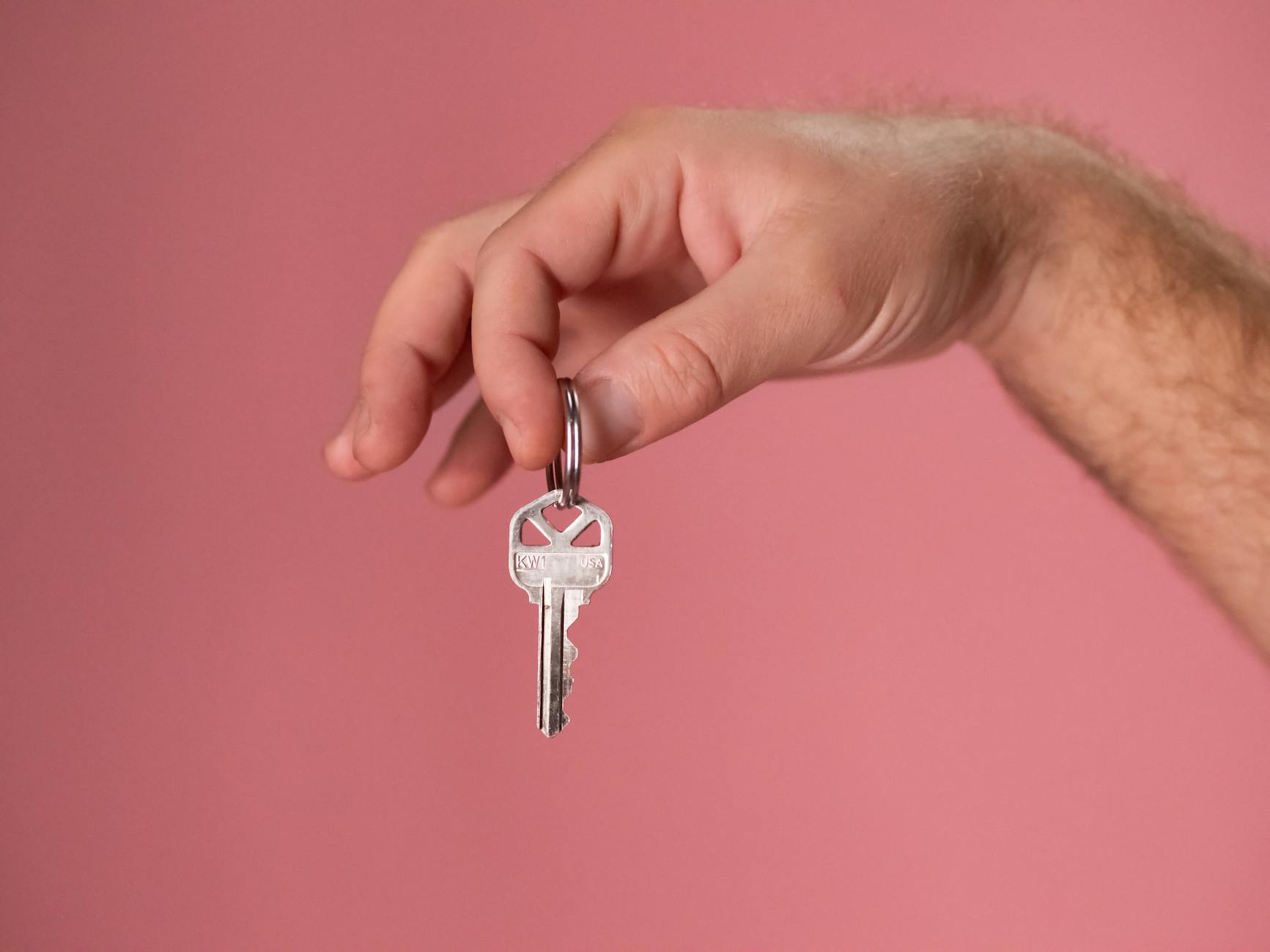 person holding a key