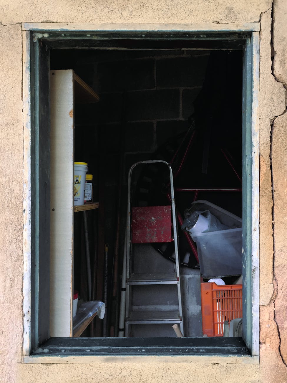 ladder in a storage room