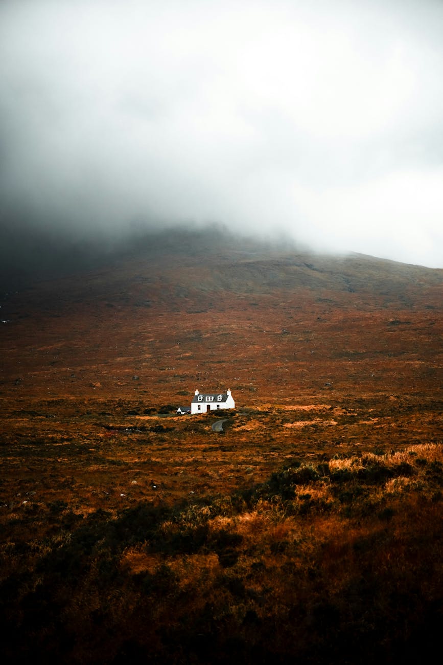 moody scottish highland landscape in autumn