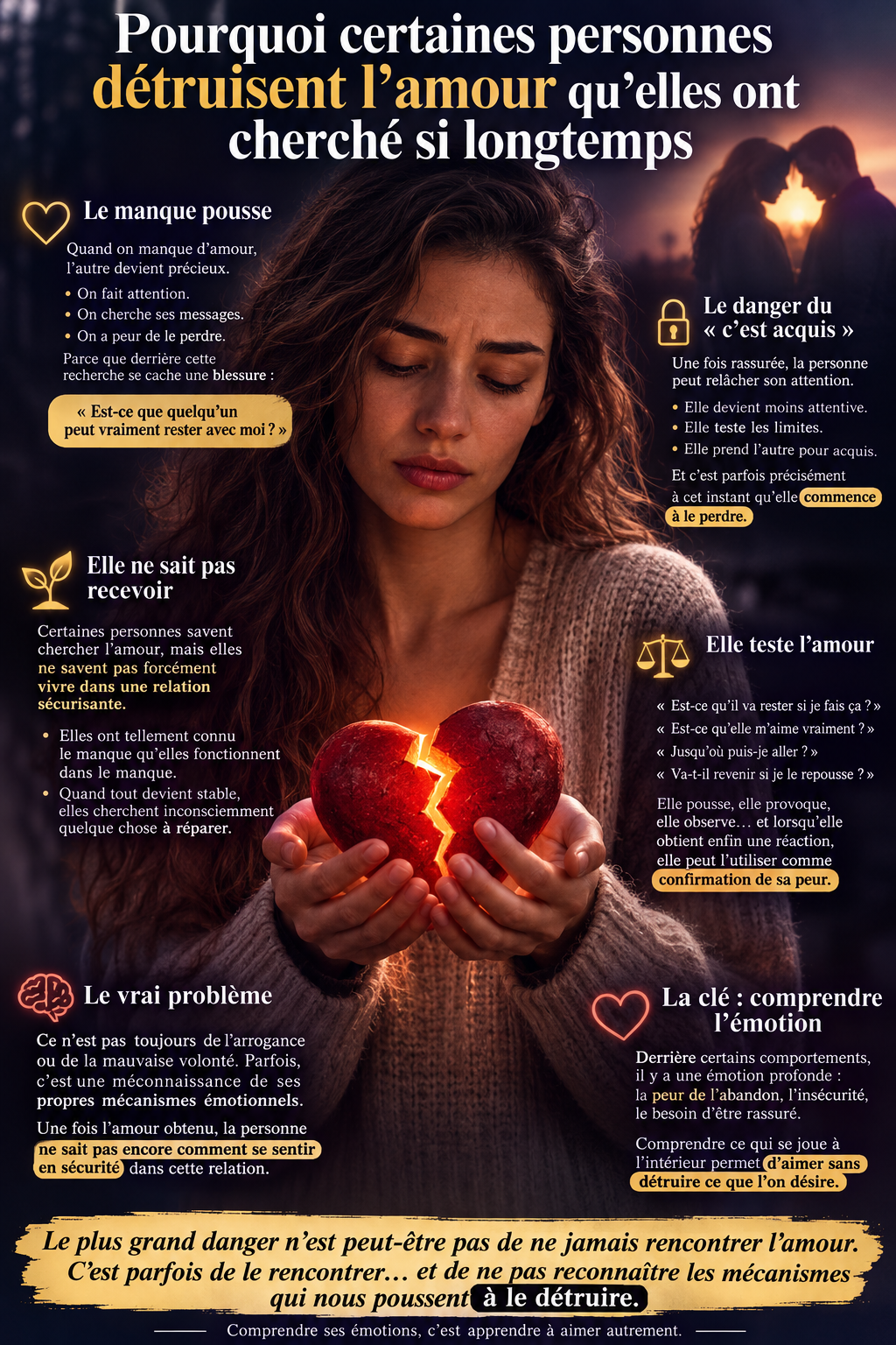 Pourquoi certaines personnes détruisent l’amour qu’elles ont cherché si longtemps