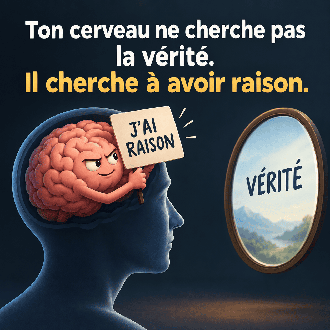 Ton cerveau ne cherche pas la vérité. Il cherche à avoir raison.